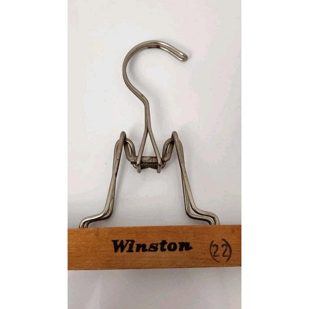VINTAGE Wood & Steel‎ Wire PANT Skirt HANGER - 10